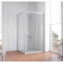 Душевой уголок Vegas Glass ZP+ZPV 100*100 07 01 профиль матовый хром, стекло прозрачное