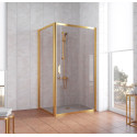 Душевой уголок Vegas Glass ZP+ZPV 100*100 09 05 профиль золото, стекло бронза
