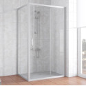 Душевой уголок Vegas Glass ZP+ZPV 100*80 07 01 профиль матовый хром, стекло прозрачное