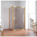 Душевой уголок Vegas Glass ZP+ZPV 100*90 09 05 профиль золото, стекло бронза
