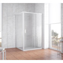 Душевой уголок Vegas Glass ZP+ZPV 110*100 01 02 профиль белый, стекло шиншилла