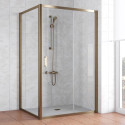 Душевой уголок Vegas Glass ZP+ZPV 110*100 05 01 профиль бронза, стекло прозрачное