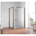 Душевой уголок Vegas Glass ZP+ZPV 110*100 05 02 профиль бронза, стекло шиншилла