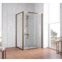 Душевой уголок Vegas Glass ZP+ZPV 120*100 05 01 профиль бронза, стекло прозрачное