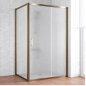 Душевой уголок Vegas Glass ZP+ZPV 120*90 05 10 профиль бронза, стекло сатин