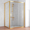 Душевой уголок Vegas Glass ZP+ZPV 130*100 09 01 профиль золото, стекло прозрачное