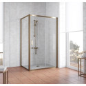 Душевой уголок Vegas Glass ZP+ZPV 130*70 05 01 профиль бронза, стекло прозрачное