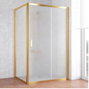 Душевой уголок Vegas Glass ZP+ZPV 130*70 09 10 профиль золото, стекло сатин