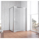 Душевой уголок Vegas Glass ZP+ZPV 130*80 08 10 профиль глянцевый хром, стекло сатин