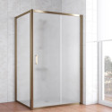 Душевой уголок Vegas Glass ZP+ZPV 130*90 05 10 профиль бронза, стекло сатин