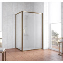 Душевой уголок Vegas Glass ZP+ZPV 130*90 05 10 профиль бронза, стекло сатин