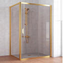 Душевой уголок Vegas Glass ZP+ZPV 140*100 09 05 профиль золото, стекло бронза