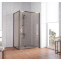 Душевой уголок Vegas Glass ZP+ZPV 140*70 05 05 профиль бронза, стекло бронза