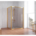Душевой уголок Vegas Glass ZP+ZPV 140*90 09 05 профиль золото, стекло бронза