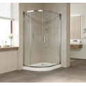Душевой уголок Vegas Glass ZS-F 110*100 08 01 профиль глянцевый хром, стекло прозрачное