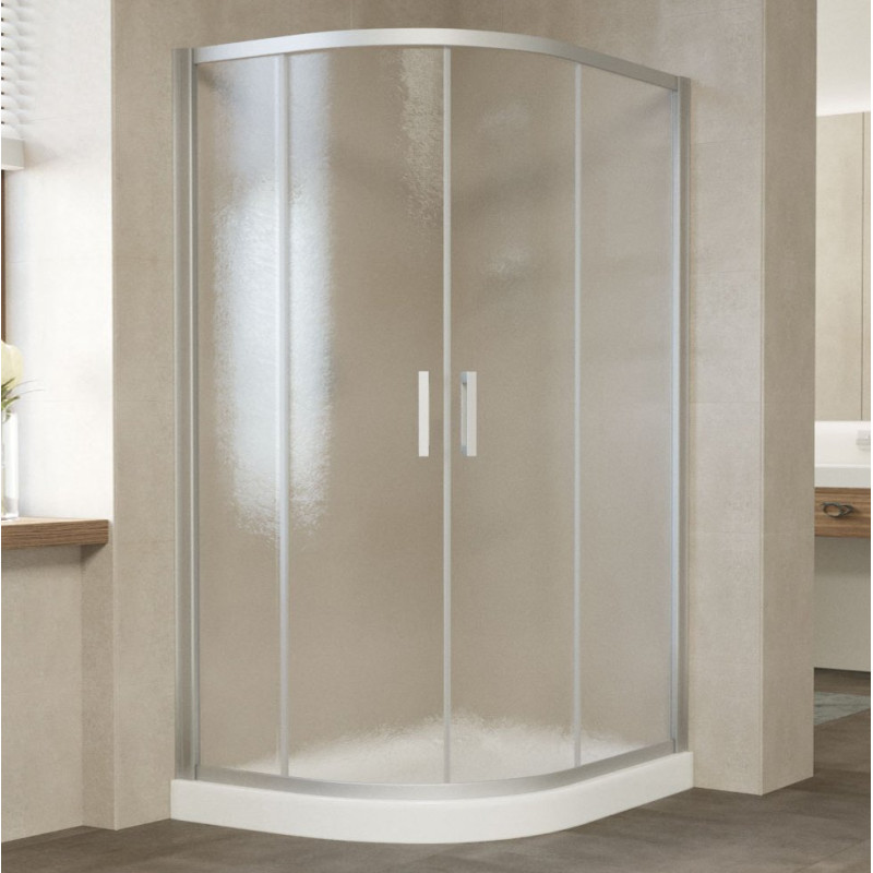 Душевой уголок Vegas Glass ZS-F 120*90 07 02 профиль матовый хром, стекло шиншилла
