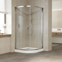 Душевой уголок Vegas Glass ZS 120 08 01 профиль глянцевый хром, стекло прозрачное