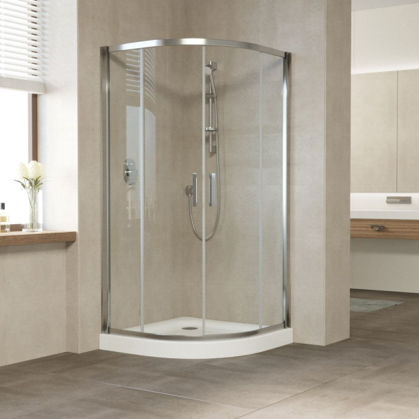 Душевой уголок Vegas Glass ZS 120 08 01 профиль глянцевый хром, стекло прозрачное