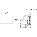Кнопка смыва Geberit Sigma 60 115.640.SQ.1 коричневое стекло