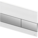 Кнопка смыва TECE Square 9240802 белое стекло, кнопка хром