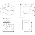 Комплект Geberit Smyle унитаз + инсталляция + кнопка
