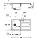 Комплект Grohe Concetto 31570SD0 Мойка кухонная K400 31566SD0 + Смеситель Concetto 32663001 для кухонной мойки