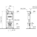 Комплект VitrA Arkitekt 9005B003-7211 кнопка хром