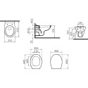 Комплект  VitrA Uno 9773B003-7206 подвесной унитаз + инсталляция + кнопка + Гигиенический душ D&K Paulinus Rhein DA1464501 со смесителем, С ВНУТРЕННЕЙ ЧАСТЬЮ