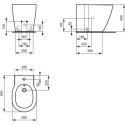 Комплект  Биде напольное Ideal Standard Connect E799501 + Смеситель Grohe Eurosmart 32929002 для биде + Сифон для биде Grohe 28946000