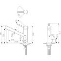 Комплект  Мойка кухонная Omoikiri Omi 36-U-IN нержавеющая сталь + Смеситель Omoikiri Tonami BN для кухонной мойки, матовый никель