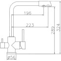 Комплект  Мойка кухонная Oulin OL-FTR102R + Смеситель Oulin OL-8073 для кухонной мойки