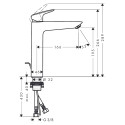 Комплект  Смеситель Hansgrohe Logis 71090000 для раковины + Рукомойник Duravit D-Code 0338490000 встраиваемый