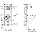 Комплект  Унитаз подвесной STWORKI Merlingen MWH55 + Система инсталляции для унитазов Geberit Duofix 458.133.21.1 с кнопкой смыва + Шумоизоляционная п