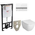 Комплект  Унитаз подвесной VitrA Shift 7742B003-0075 с крышкой + Система инсталляции AlcaPlast AM101/1120-4:1RS M1720-1-001