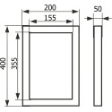 Люк настенный Evecs Ceramo Steel D2040 20x40