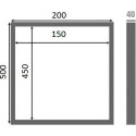 Люк настенный Люкер К 50x20