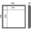 Люк настенный Люкер К 70x30