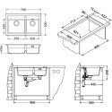 Мойка кухонная Alveus Atrox Granital 50 concrete