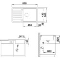 Мойка кухонная Blanco Legra XL 6 S антрацит