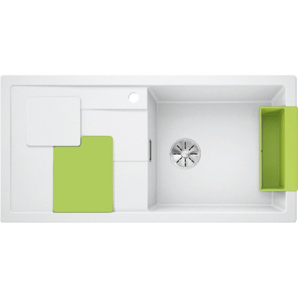 Мойка кухонная Blanco Sity XL 6 S белая, аксессуары киви