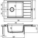 Мойка кухонная Florentina Липси 780Р антрацит