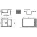 Мойка кухонная GranFest Quadro GR Q-650 L топаз