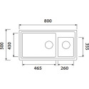 Мойка кухонная Kaiser KG2M-8050-BP черный мрамор