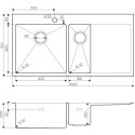 Мойка кухонная Omoikiri Akisame 100-2-LG-L светлое золото