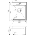 Мойка кухонная Omoikiri Akisame 41-GM 4973094 вороненая сталь