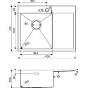 Мойка кухонная Omoikiri Akisame 65-IN-R нержавеющая сталь