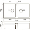 Мойка кухонная Omoikiri Kitagawa 83-2-U-GB графит