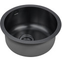 Мойка кухонная Paulmark Werra PM404646-GM вороненая сталь
