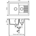 Мойка кухонная Polygran F-21 cерая