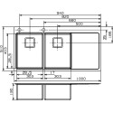 Мойка кухонная Reginox Nevada 30x30 LUX OKG left L сталь